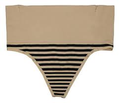 Jockey Slimmers Shaping Fit Muffin Tamer Striped Thong Panty