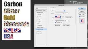 add patterns to text in adobe photo