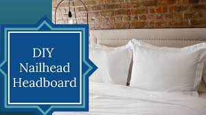 diy nailhead upholstered headboard