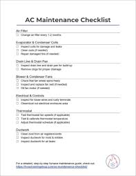 ac maintenance checklist 7 easy steps