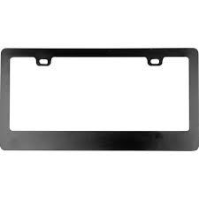 Custom Accessories Classic Black Metal License Plate Frame