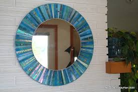 sea breeze stained glass mosaic mirror