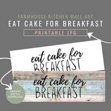 Breakfast Printable Kitchen Wall Art