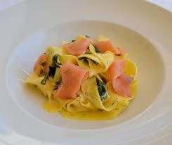 pappardelle with smoked salmon and