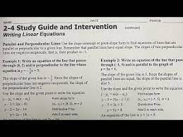 Algebra 2 Section 2 4 Writing Linear