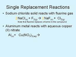 chemical reactions describing chemical