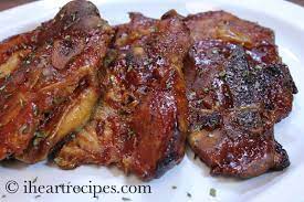 Season chops on both sides with seasoning salt, garlic powder and pepper to taste. Oven Baked Barbecue Pork Chops I Heart Recipes