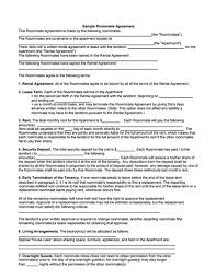 Roommate Lease Agreement Template Free Download Edit