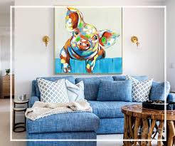 42 Pig Paintings Decor Living Room