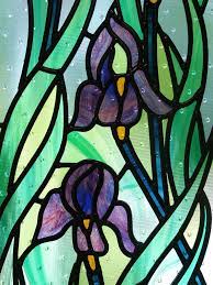 Van Gogh Irises Abinger Stained Glass