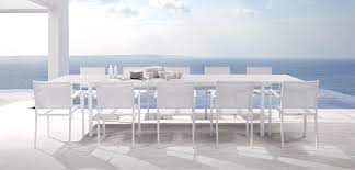 White Outdoor Dining Table Interior
