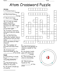atom crossword puzzle wordmint