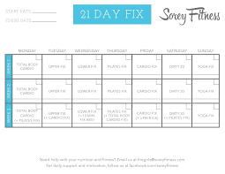 21 day fix workout schedule your calendar and tips
