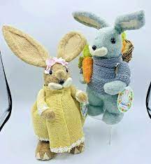 NWT Pier 1 Imports Juliet & Herbie Stuffed Easter Spring Bunnies Pair Lot  of 2 | eBay