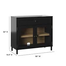 Twin Star Home Black Accent Cabinet