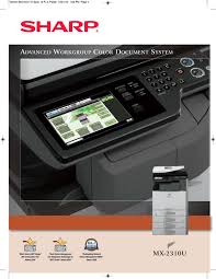 Driver download sharp mx c301w printer installer. Sharp Mx 2310u User Manual Manualzz