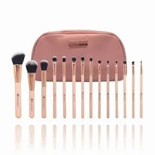 14 piece brush set with cosmetic case