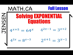 7 1 Solving Exponential Equations Full
