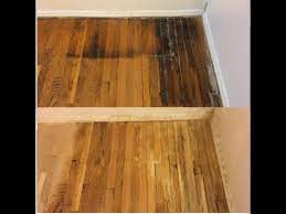 black urine stains from hardwood floors