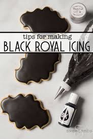 how to make black royal icing step by