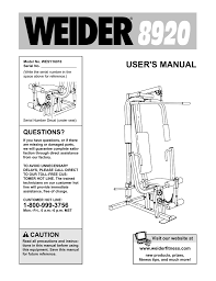 Weider Wesy16010 Home Gym User Manual Manualzz Com
