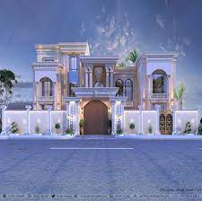 Classic Villa Design With Boundary Wall