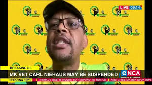 Carl niehaus (born 25 december 1959) is the former spokesman for south african ruling party the african national congress, former spokesman for nelson mandela, and was a political prisoner after. Mk Vet Carl Niehaus May Be Suspended Youtube