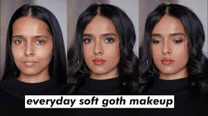 everyday soft goth makeup look jenna