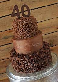 All Chocolate 40th Birthday Cake Rose Bakes Birthday Cake Chocolate  gambar png