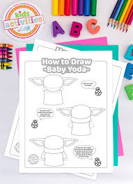 to draw baby yoda tutorial