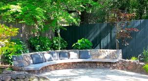 Custom Built Concrete And Stone Bench