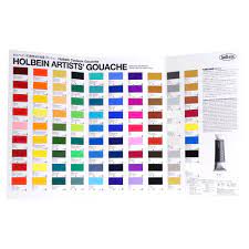 artists gouache color chart holbein