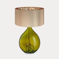 Large Garrafa Lamp Base Green Glass