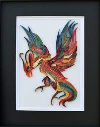 phoenix quilling wall art painting 1