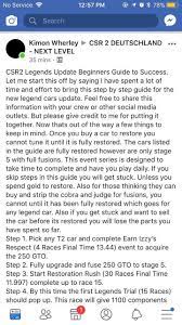 In this guide i will give you more insights into the system, how you can get elite parts and the most effective way to farm them, what cars to spend them on with a priority list… basically everything you need to know to get the most out of the elite feature in csr2. Guide For Csr2 Legends Event Updated Feb 10th 2020 Blacktop Beasts Team