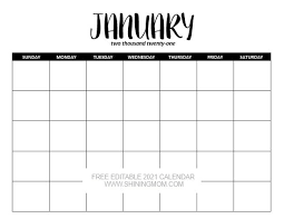 Free editable 2021 calendars in word : Free Fully Editable 2021 Calendar Template In Word Editable Monthly Calendar Calendar Template 2021 Calendar