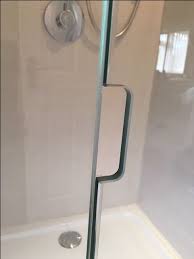 shower polished edge cutout pull handle