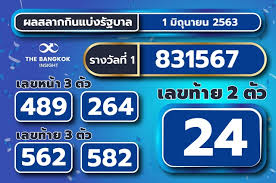 รางวัลที่ 1 รางวัลละ 6,000,000 บาท. à¸œà¸¥à¸ªà¸¥à¸²à¸à¸ à¸™à¹à¸š à¸‡à¸£ à¸à¸šà¸²à¸¥à¸›à¸£à¸°à¸ˆà¸³à¸§ à¸™à¸— 1 à¸¡ à¸– à¸™à¸²à¸¢à¸™ 2563 The Bangkok Insight