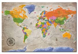 World Maps Canvas Prints