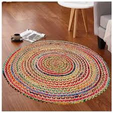 multicolored bohemian round natural