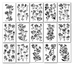 15 Large Flower Stencils For Wall