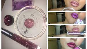 how to glitter lipgloss 4 ways