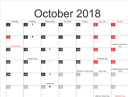 October 2018 Moon Phases Calendar Moon Calendar Moon