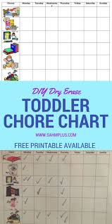 Toddler Chore Chart How To Make A Dry Erase Chore Chart