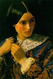 A Beauty Millais, John Everett Painting Reproductions - John_Everett_Millais_MIJ006