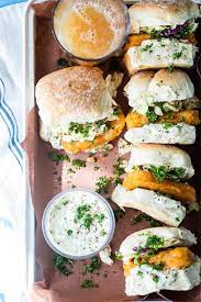 fishless filets in sliders with tangy