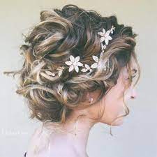 Classic bridal updo with curls. 40 Best Short Wedding Hairstyles That Make You Say Wow