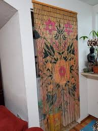 rosa fl bamboo beaded curtain