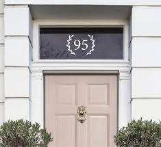 Personalised White Fanlight Door Number