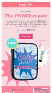 benefit cosmetics email archive